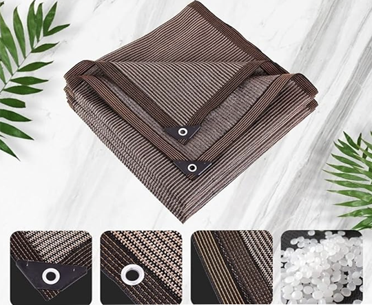 Khổ 2mx6m _ Lưới Che Nắng - Bạt Che Nắng Hàng Nhập Khẩu Cao Cấp Mila _ May Viền - Đóng Khoen _ Chắc Chắn