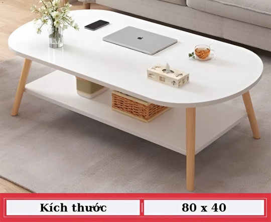 Bàn Trà Chân Gỗ Tự Nhiên